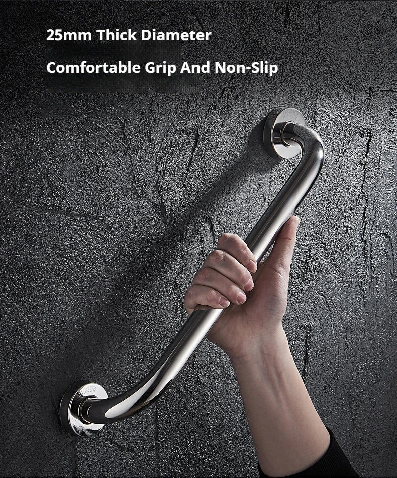 Description Picture 5 of itemStainless Steel Handrail for Bathroom Shower Bath Safety Non-slip Handle Perforated Installation Bathroom Safety & Accessories