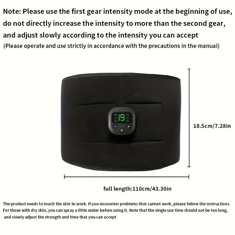 Description Picture 4 of itemRechargeable Body Massager Belt, Abdominal Trainer Muscle , Smart Fitness Vibration Belt Unisex Man And Woman Gift Fitness Trai