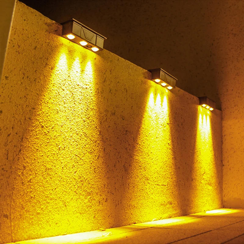 Description Picture 4 of itemWaterproof solar wall lamp outdoor 1/2/3 LED solar spotlight IP65 decorative courtyard garden villa street staircase