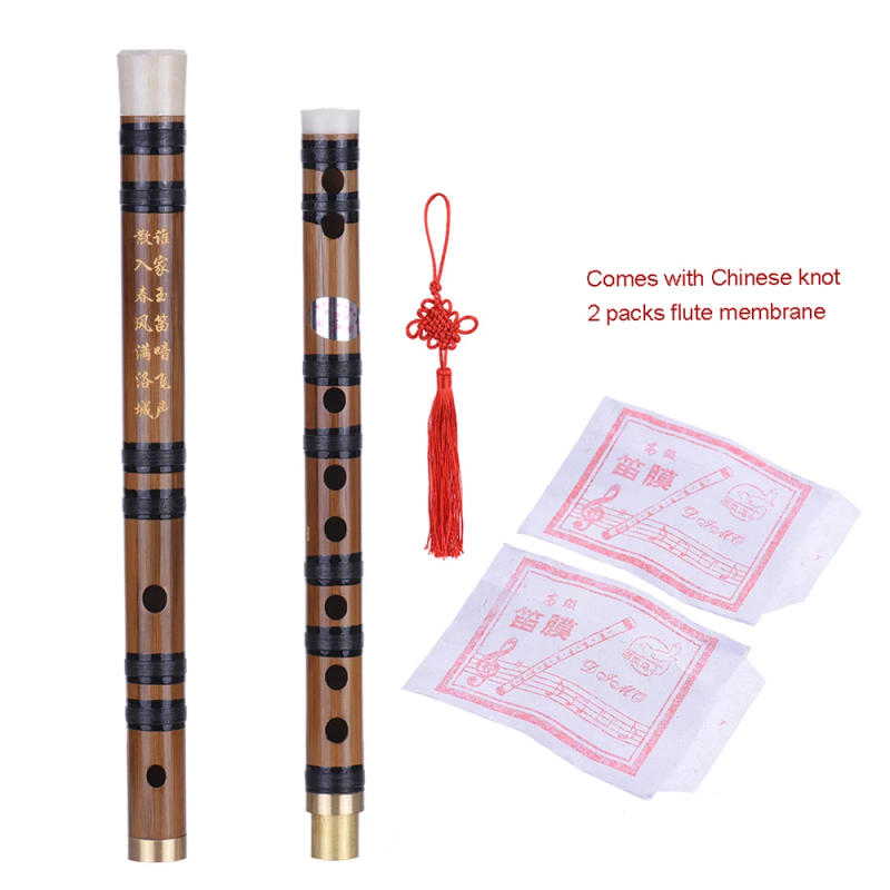 Description Picture 3 of itemPluggable Handmade Bitter Bamboo Flute/Dizi Traditional Chinese Musical Woodwind Instrument in E Key for Beginner Study Level