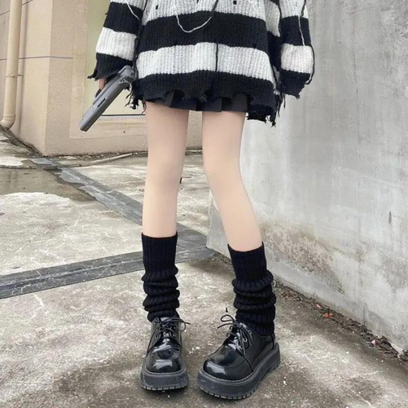 Description Picture 3 of itemWomen Y2k Japanese Style Socks Sweet JK Lolita Knitted Harajuku College Style Spring and Autumn Middle Tube Stacked Calcetines