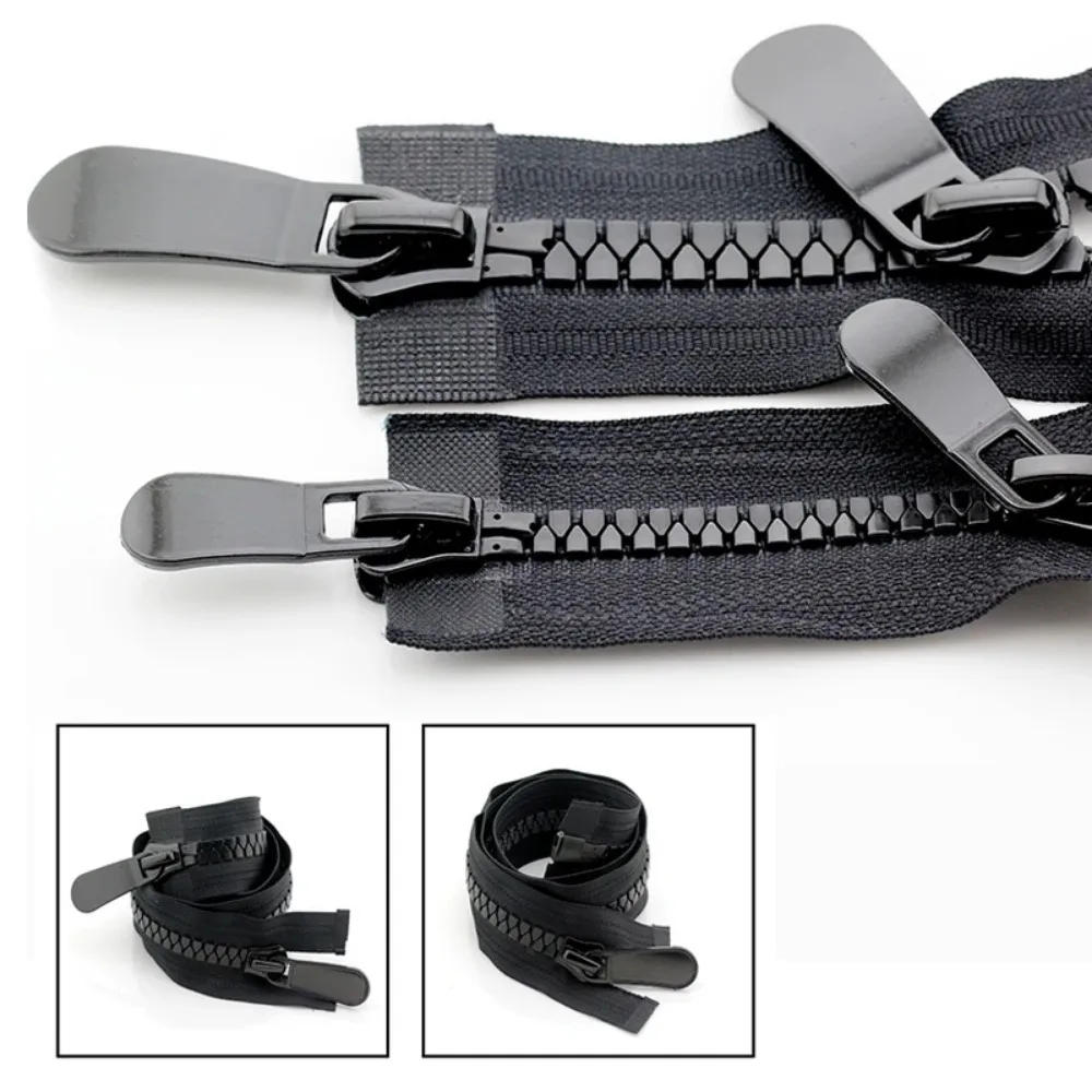 Description Picture 5 of item8# 15# Double Open Zipper Single Open Resin Zipper For Down Jacket Coat Open-end Long Zip DIY Sewing Crafts 70/80/90/100/cm