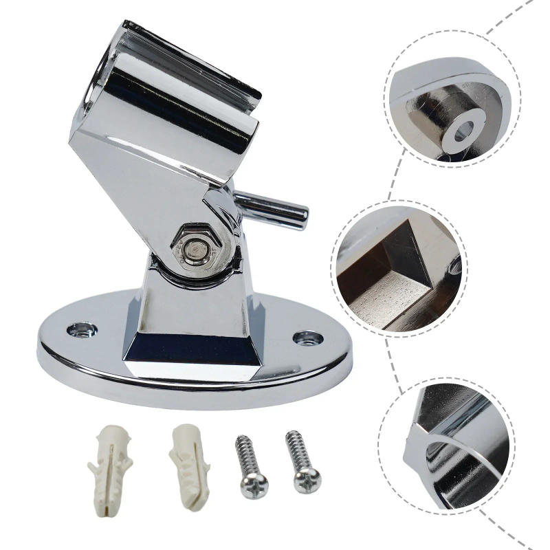 Description Picture 5 of itemShower Holder Shower Bracket Wall Mount Design 1PCS ABS Adjustable Chrome Finish Shower Head Bracket Shower Fixed Base Practical