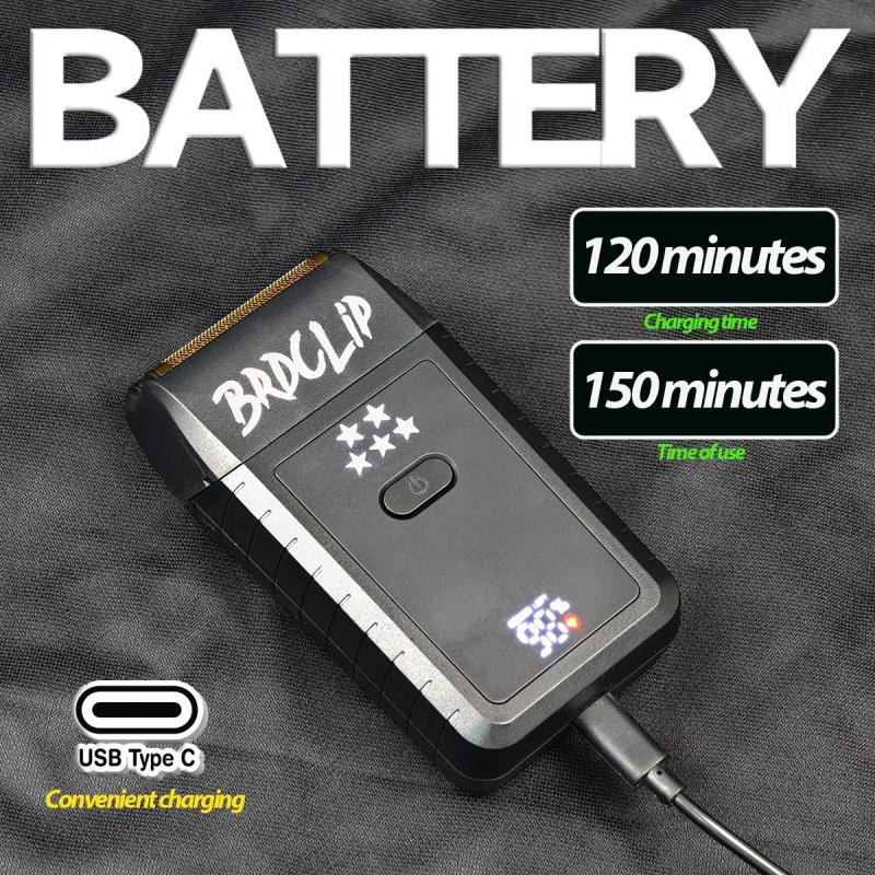 Description Picture 5 of item8500RPM Professional Reciprocating Shaver BRDCLIP BRD718 Two Speed LED Floating Electric Razor Beard Hair Trimmer for Man