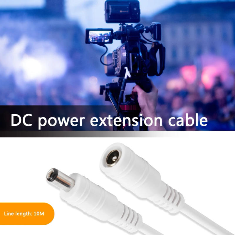 Description Picture 5 of itemDC 12V Extension Power Cable 0.5/1/2/3/5/10m Power Extension Cord Cables for Wifi/AHD/IP Security Cams CCTV Camera 5.5*2.1mm