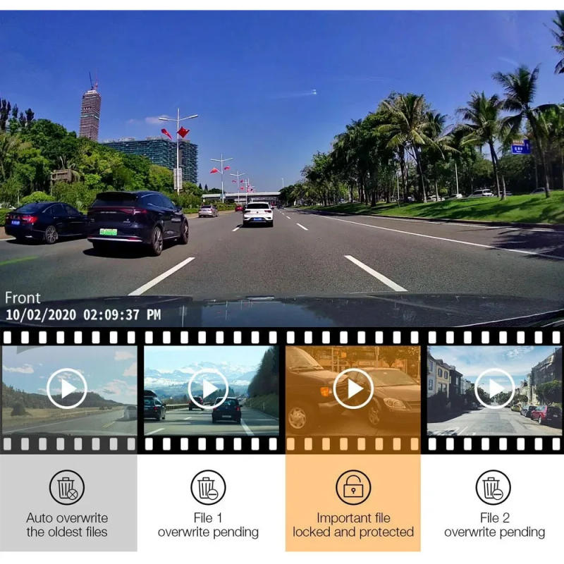 Description Picture 6 of itemHD 4K 2160P WiFi Car DVR Dash Cam Camera 2K 1600P 1080P 24H Parking Monitor APP Control Car Driving Video Recorder for all cars