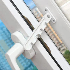 New Inner Window Limiter Latch Position Stopper Casement Wind Brace Home Security Door Windows Sash Lock Child Safety Protection