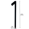 142mm Floating Exterior House Numbers Modern Number Signs on the Door Extra Large Black Apartment Address and Mailbox Plate #0-9