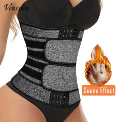 Vensslim Women Waist Trainer Corset for Weight Loss Body Shaper Compression Trimmer Belt Slimming Cincher Fat Burn Sweat Strap