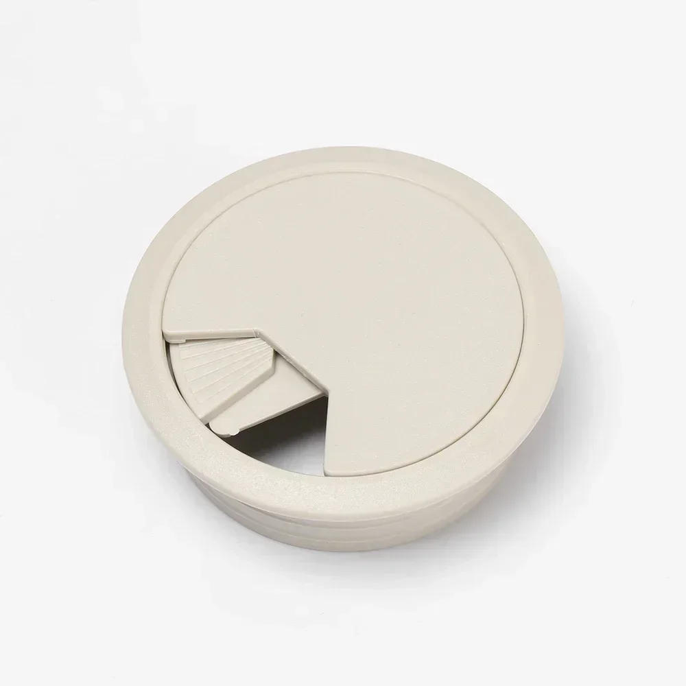 Description Picture 6 of item60/80mm Computer Grommet Desk Table Plastic Cable Hole Cover PC Computer Desk Classic Round Wire Tidy Grommet