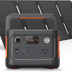 Solar Generator 240 v2 and 40W Mini Solar Panel 2024 New Version, 256Wh LiFePO4 Battery, 300W AC & 100W USB-C Output