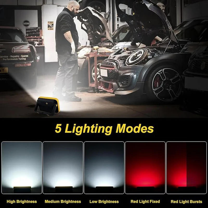 Description Picture 5 of item800W Portable Solar Panel Spotlight Super Bright 36Led Work Light USB Rechargeable for Outdoor Camping Lamp LED Flashlight LT003