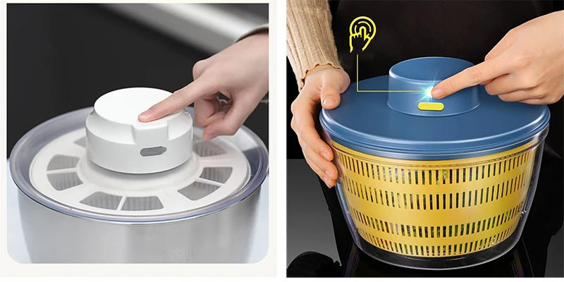 Description Picture 4 of itemElectric Salad Spinner Drainer Spin Dryer Washer Dehydrator Rechargeable Dewatering Washing Machine Fruit Vegetable Cleaner Tool