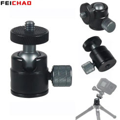 Mini Ball Head 1/4" Screw Mount 360 Swivel for Canon Nikon Sony Camcorder DV LED Light Bracket DSLR Camera Tripod Ballhead Stand