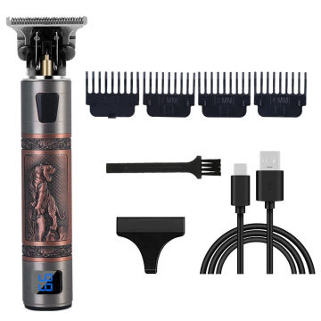 Professional Hair Clippers Men Electric Hair And Beard Trimmer Digital Display Rechargeable Cordless Hair Cutting