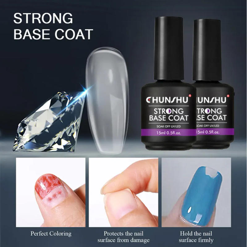 Description Picture 2 of itemCHUNSHU 15ML Strong Base Coat For Manicure Hybrid Nail Art Long Lasting Transparent Base Gel Semi Permanent Reinforcement