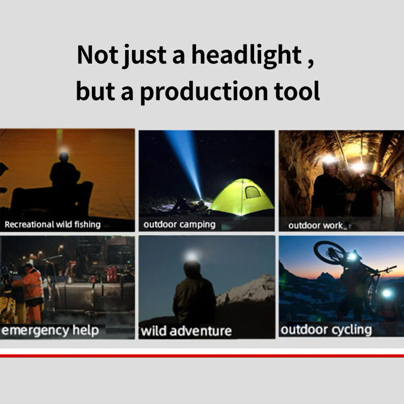 Description Picture 4 of item1200MAH Single and double side lamp COB induction headlamp LED outdoor night run fishing Type-C charge floodlight