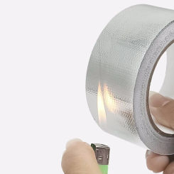 Glass Fiber Cloth Aluminum Foil Tape Heat Insulation Thickening Of Kitchen Range Hood Flame Retardant High-Temperature Resistant