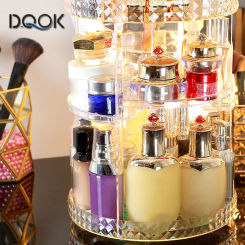 360 Degree Rotation Make Up Organizer Box Cosmetic Organizer Transparent Fashion Spin Multi-Function Detachable Acrylic