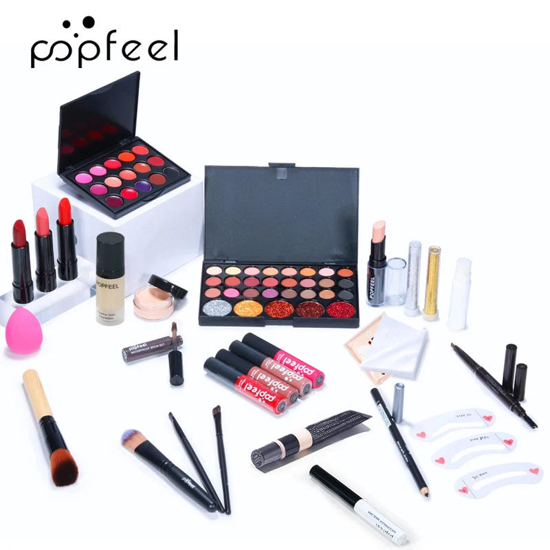 Description Picture 4 of itemAll in One Makeup Kit Full Makeup Kit Gift for Women Teen Girl Nude Eyeshadow Foundation Primer Brush Nude Lipgloss