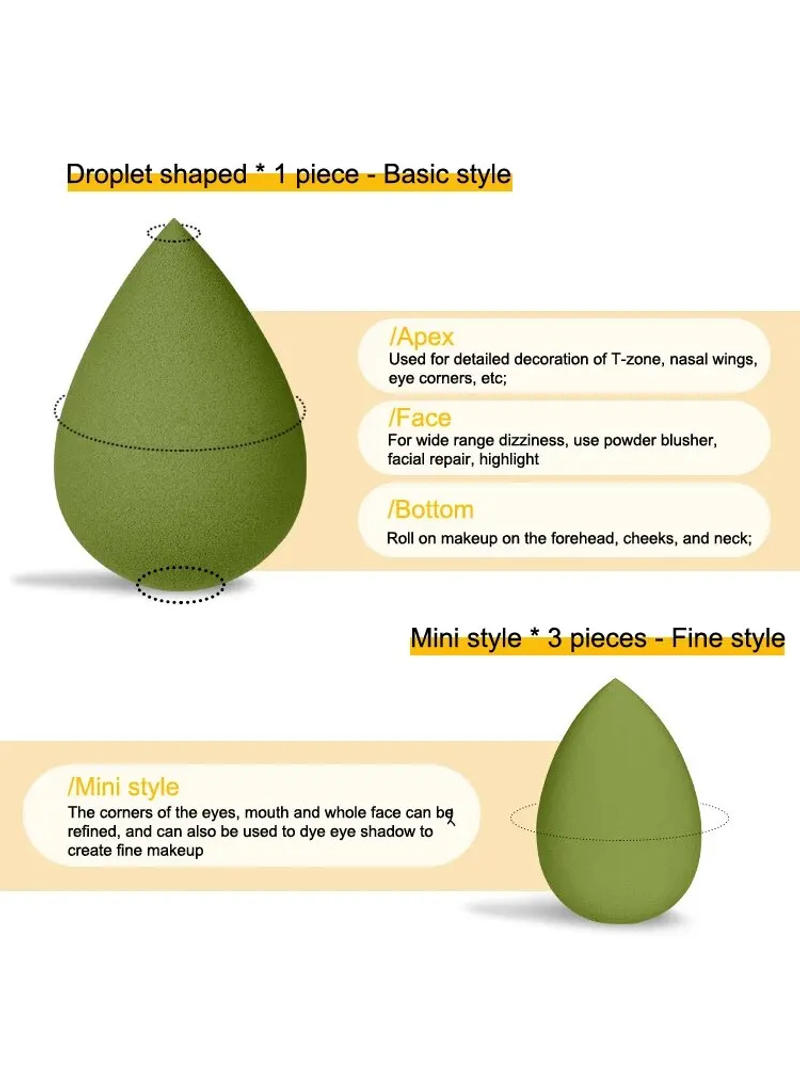 Description Picture 4 of itemMakeup Egg Dry Wet Dual Use Water Droplets Diagonal Cut Makeup Egg Independent Packaging No Powder Makeup Egg Powder Puff