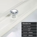 Non-perforated Wardrobe Door Handle Single Crystal Round Drawer Handle Glass Door Adhesive Non-marking Refrigerator Suction Cup