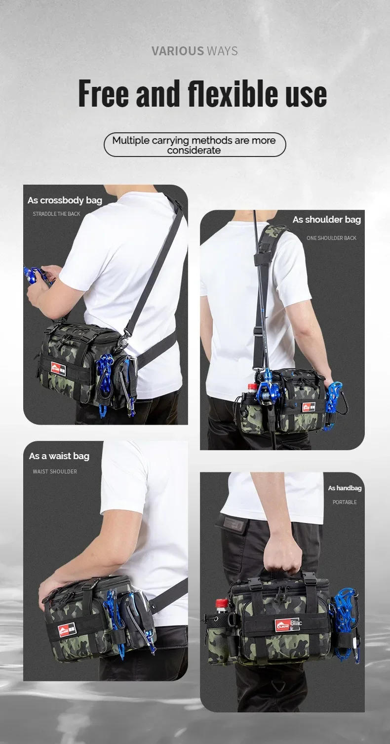 Description Picture 3 of itemFishing Lure Bag， Winter Fishing Outdoor Fishing Backpack with Rod Holder Bag，Fishing Tackle Backpack Lure Box Gear Storage Bag