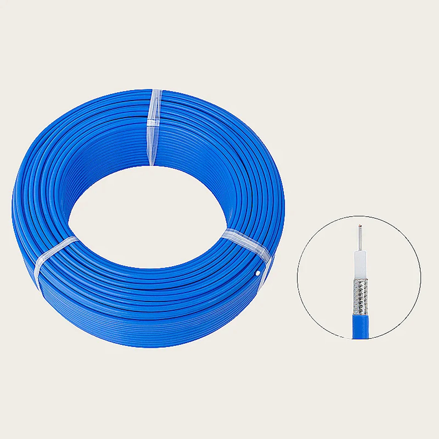 Description Picture 2 of itemRG402/141 semi flexible RF wire RF high-frequency wire cable blue feeder
