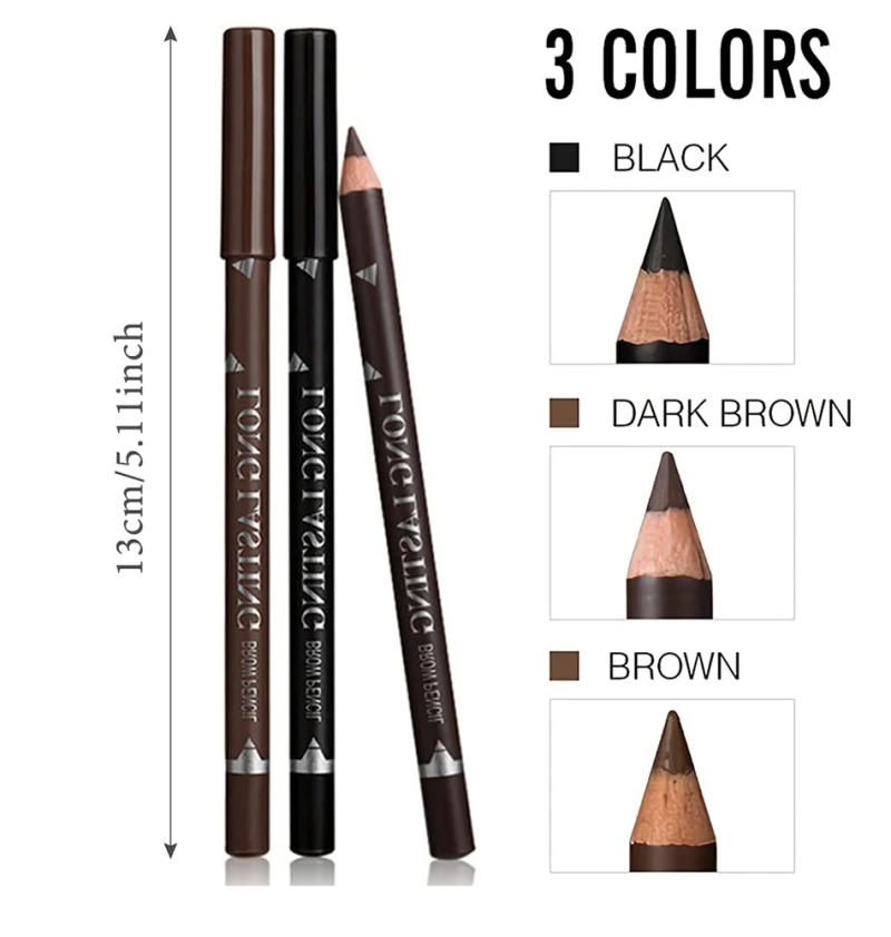 Description Picture 4 of item6pcs Eyebrow Eyeliner Pencils Makeup Waterproof Eye Brow Pen Long-lasting Nice Color Natural Black Brown Cosmetic Beauty Tools
