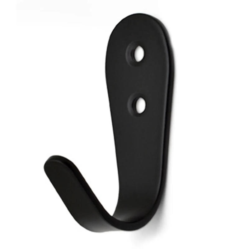 Description Picture 3 of itemTowel Hanger Holder Coat Single Hook Kitchen Bathroom Bedroom Wall-mounted Accessories Black Heavy Duty Solid Metal