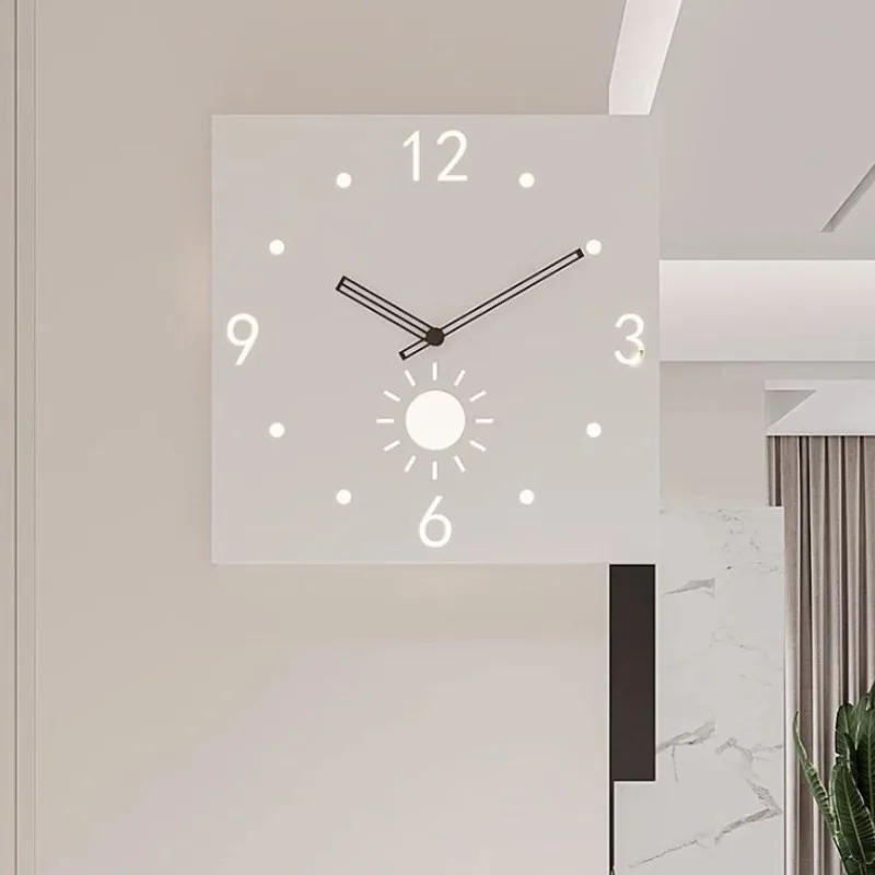 Description Picture 5 of itemLuxury Wall Clocks Nordic Stylish Corner Modern Living Room Dacorations Items Silent Wall Clocks Aesthetic Accessories for Home