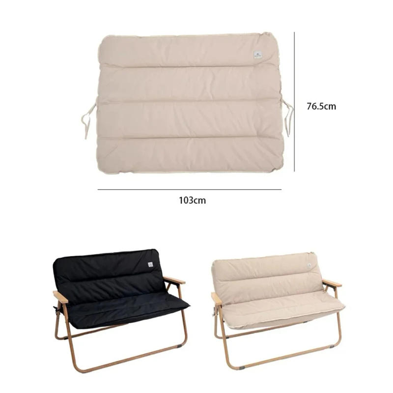 Description Picture 3 of itemDouble Camping Chair Cushion Mat Thickened Thermal Mat Recliner Chair Mat Outdoor 600D Oxford Cloth Mat With Fasten Strap
