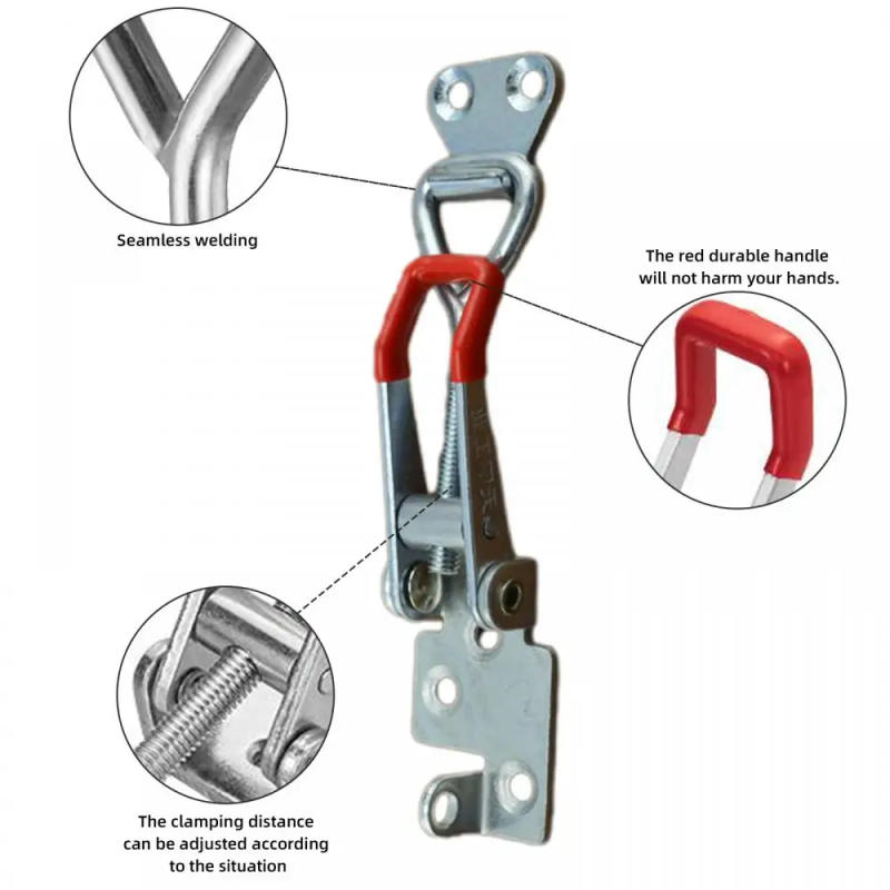 Description Picture 6 of itemCatch Toggle Quick Clamp 304 Stainless Steel Adjustable Hasp Lock for Home Sliding Door Furniture Cabinet Boxes Hardware