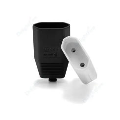 EU Standard Male Female Wiring Plug Replacement Rewireable Hole Socket Power Extension Cord Plug Outlet Euro Cable Connector