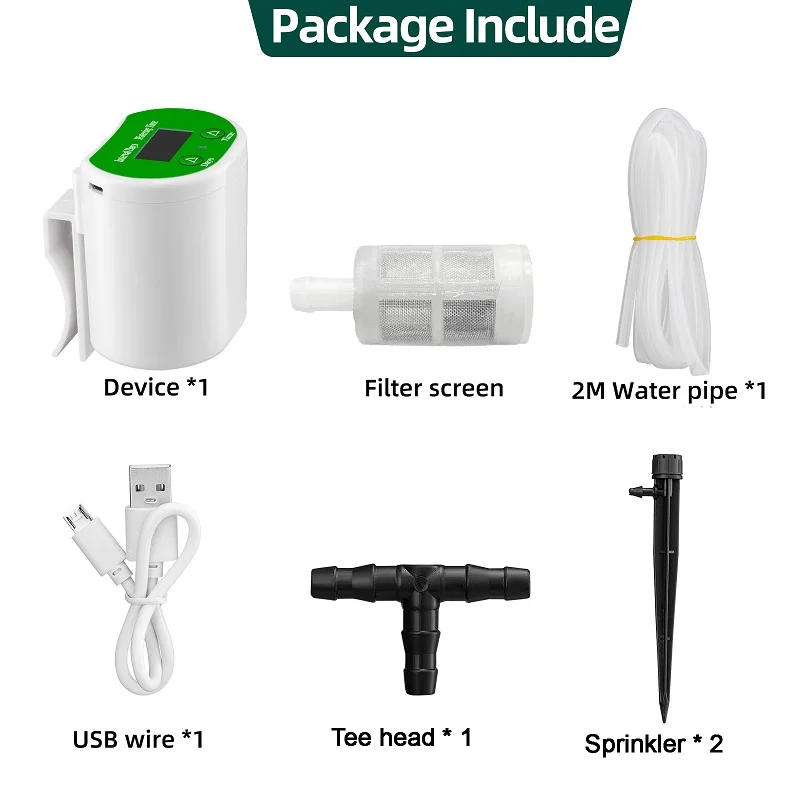 Description Picture 6 of itemNew Automatic Watering System for Potted Plants Drip Irrigation Kit Self Watering Device Water Timer and USB Power Supply Garden