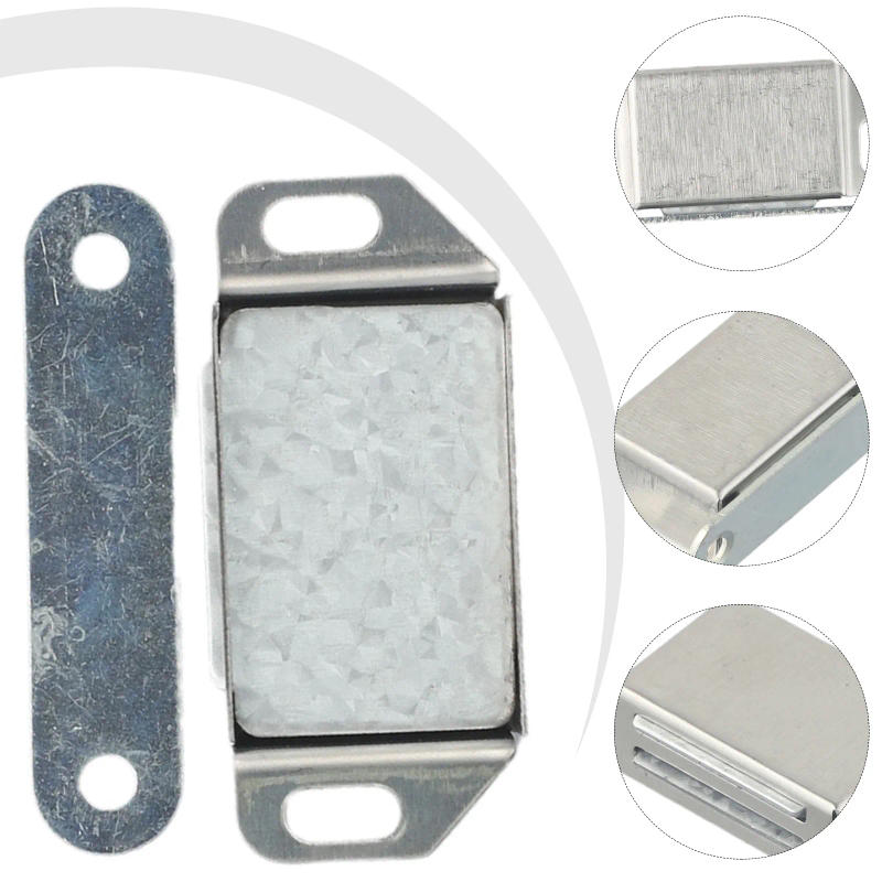 Description Picture 5 of itemStainless Steel Door Stop Magnet Latch Lock Cabinet Bumper Catch With Screws Magnetic Catch Hardware Tools For Cabinets Drawers