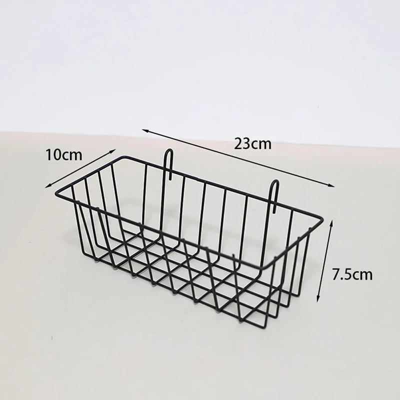 Description Picture 4 of itemMetal Decorative Storage Basket DIY Iron Grid Flower Pot Hanging Shelf Wall Art Mounted Frame Mesh Display Rack Home Decoration