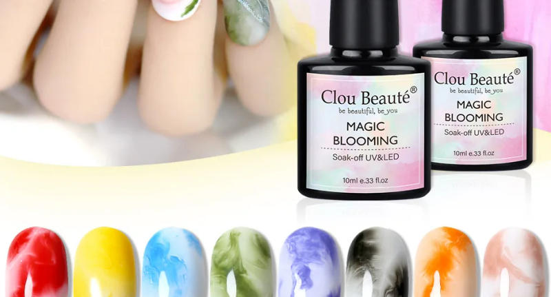 Description Picture 6 of itemClou Beaute Blooming Gel Color Watercolor Transparent Nail Art Rubber Base Top Coat Matte Top Nail Extension Gel Nail Polish