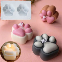 Home Decoration Crafts Molds Cute Cat Paw Candle Diy Silicone Mold Aromatherapy Candle Soap Making Resin Molds Accessories