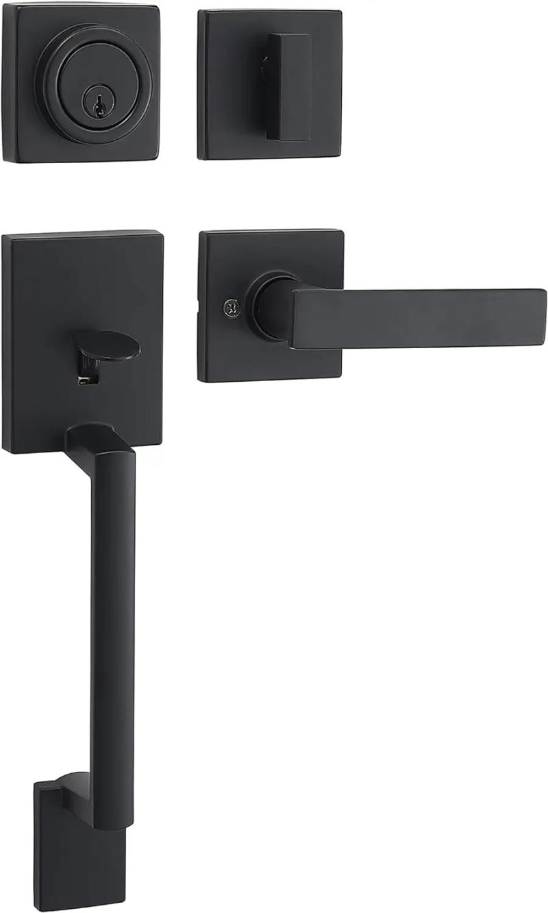 Description Picture 3 of itemBasics Contemporary Single Cylinder Door Handleset with Stamford Lever, 6 Packs 1 Carton, 64.3mmH Upper 294.5mmH lower, M