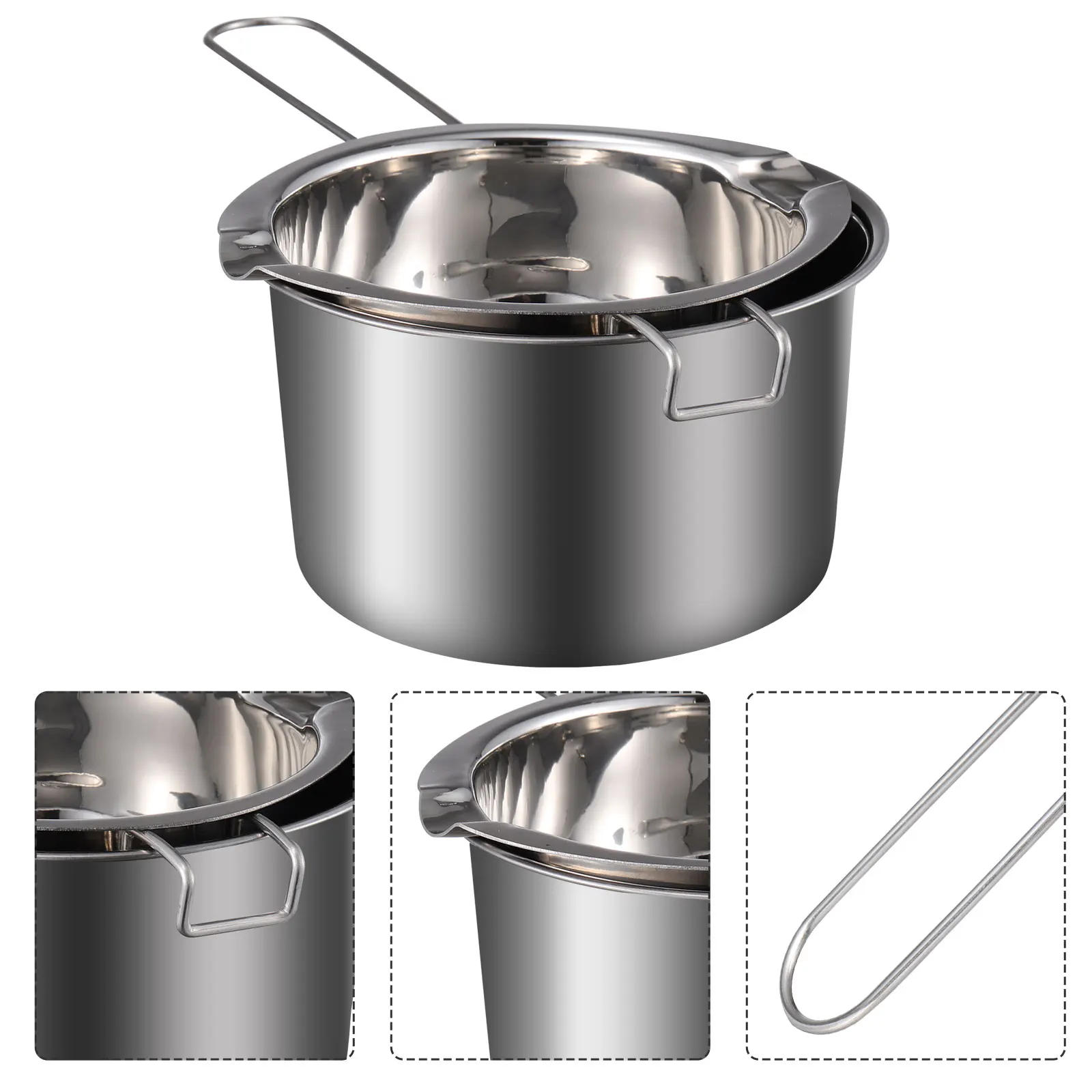Description Picture 4 of itemDouble Boiler Pot Wax Melting Pot Cheese Melting Pot Chocolate Melting Pot Stainless Steel Chocolate Pot Nice Chic Fine Safe