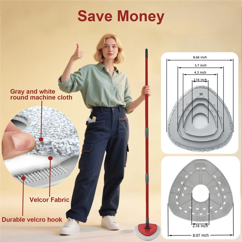 Description Picture 6 of itemB82B-Microfiber Mop Head Refill For O-Cedar Flat Mop Head Replacements For Ocedar For O-Cedar Easywring And Rinseclean Spin Mop