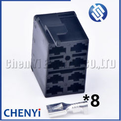 8 Pin connector Rocker Switch Plug Socket with 6.3mm Female Spade Terminals for ARB Carling Switch Connection