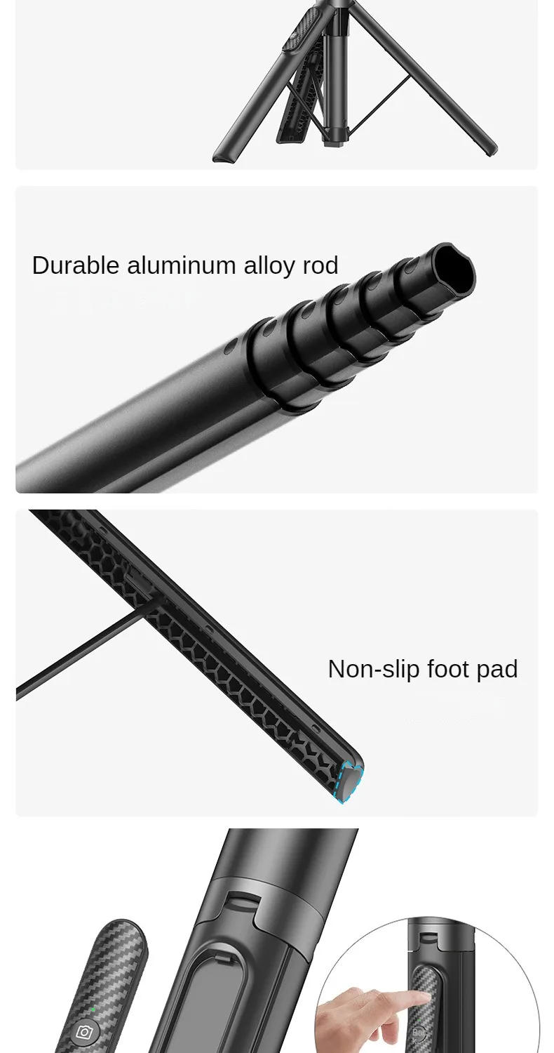 Description Picture 5 of itemIconic Brand 60" Selfie Stick Tripod All-In-1 Extendable Cell Phone Tripod Stand With Integrated Remote For 4-7 Inch IPhone Android