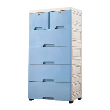 Pink and Blue Drawer Plastic Dresser With Wheels Storage Cabinet Tower Closet Organizer Unit for Home Office Bedroom Living Room