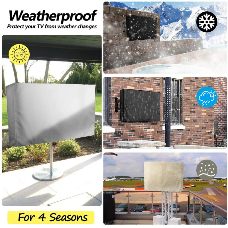 Description Picture 5 of itemOutdoor TV Screen All-Purpose Dust Cover Black LCD Television Waterproof Resistant Protect Bag 24" 38" 42" 48" 52" 65inch