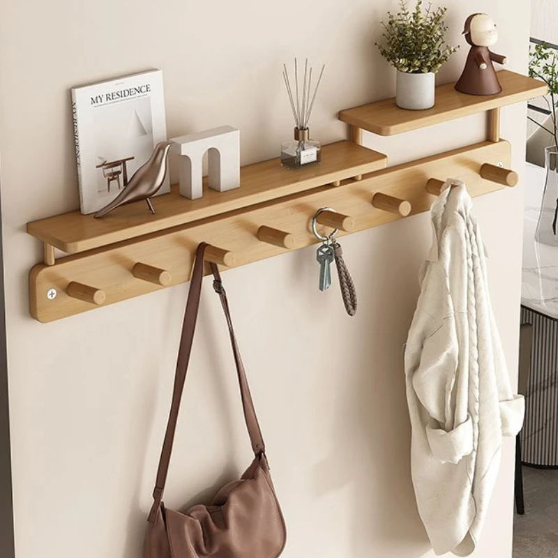 Description Picture 6 of itemWooden Storage Wall Rack Entrance Hall Hallway Corner Cheap Coat Racks Luxury Dress Mini Hanger Organizer Shelf Furnitures