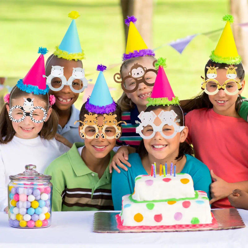 Description Picture 6 of itemJungle Paper Glasses Birthday Party Decorations Kids Funny Masks Safari Theme Animal Party Supplies Photo Baby Shower