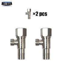 2 pieces 1/2" Malex 1/2" Male Filling Valves Stainless Steel Brushed Bathroom & Kitchen Accessories Water Open & Stop Valve