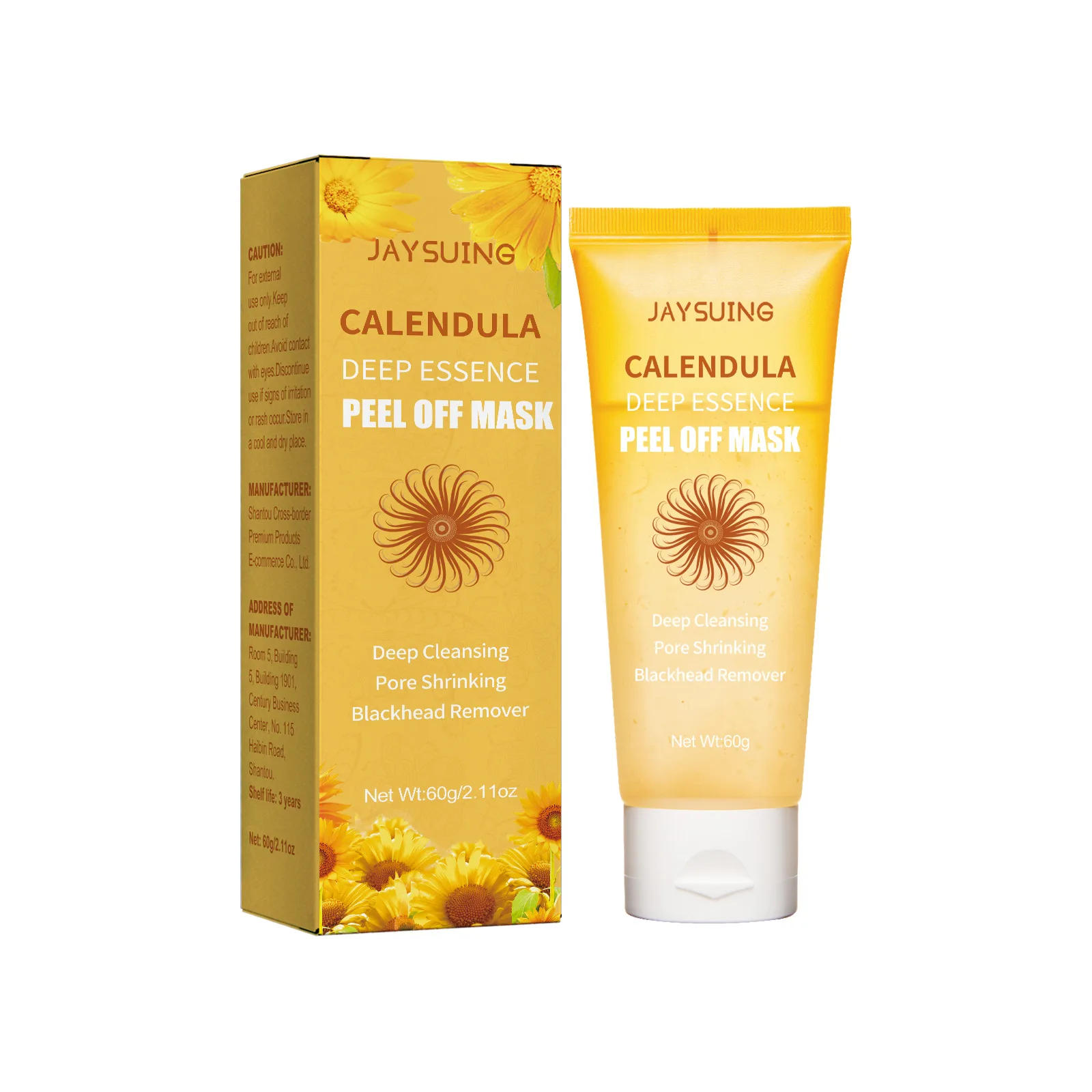 Description Picture 6 of itemCalendula Peeling off Mask Shrink Pores Brighten Refresh Oil Control Deep Cleansing Blackhead Remover Hydrating Exfoliating Mask
